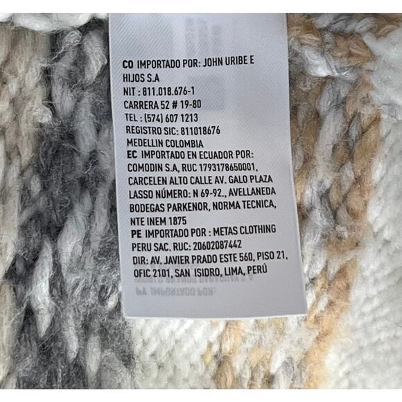 American Eagle Cream Tribal Crew Neck Sweater Reg Small - Picture 6 of 8